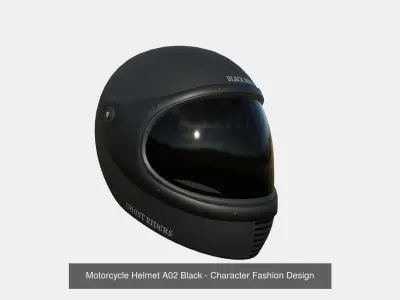 08 Motorcycle Helmets - Character Fashion Design 3D Model Pack