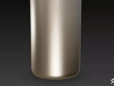 Stainless Steel Water Bottle Low-poly 3D model