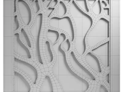 Decorativ panel wave 15 3D model