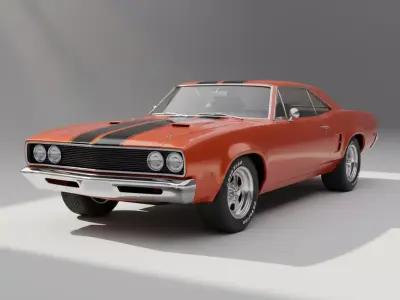 Classic American 1960s Muscle Car  High Quality 3D Vehicle Model 3D model