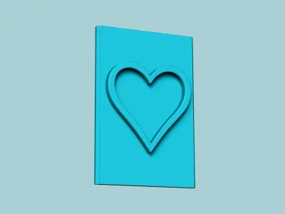 Stamp 34 - Heart - Fondant Decoration Maker Toy 3D print model