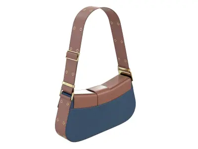 Dior Street Chic Bag Brown Jeans 3D model