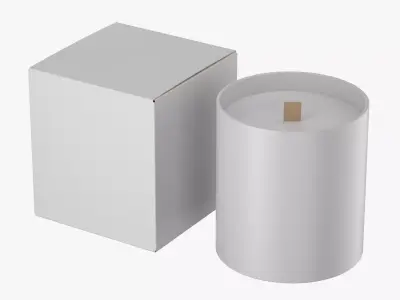 Candle with Box Mockup 3D model