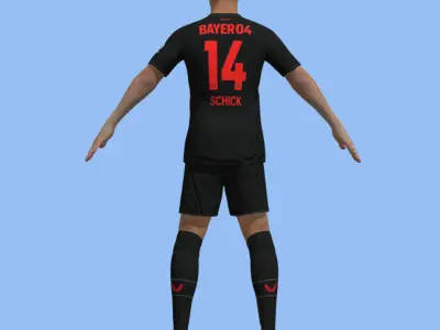 T-Pose Rigged Patrik Schick Leverkusen 3D model
