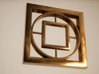 Bronze Wall Decoration 03 Free low-poly 3D model
