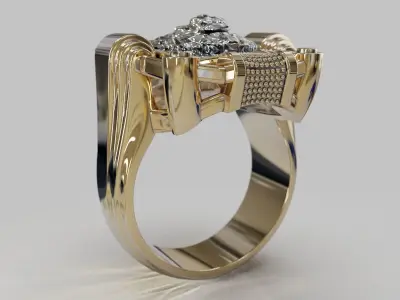  ring lion MR 190 3D print model