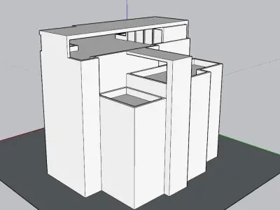 Luxury Coastal Resort Hotel 3D Model 3D model