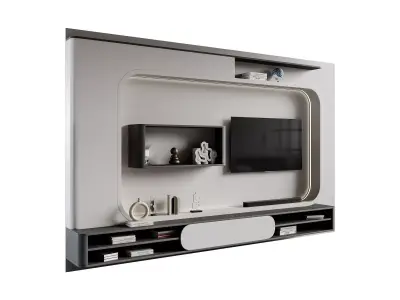 Modern TV Wall 023 3D model