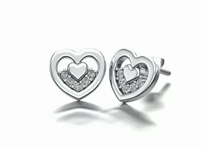 Heart Studs 3D print model