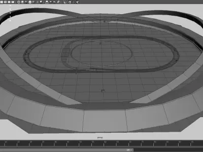 Arena Race Track Low-poly 3D model