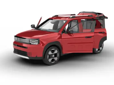 Fiat Grande Panda 2025 HQ 3d model 3D model