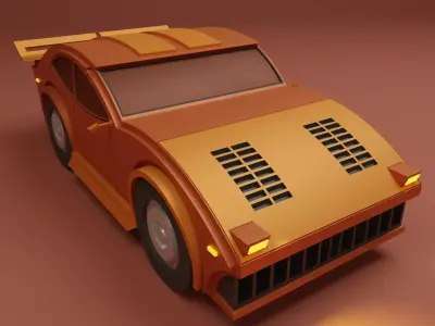 Lowpoly Car 4 Low-poly 3D model
