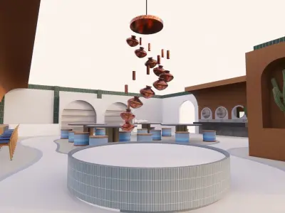 Food Court 5 3D model