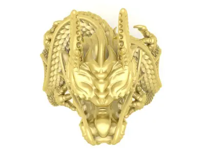 Luxury Chinese Dragon Sculpted Ring Design  3808 3D print model
