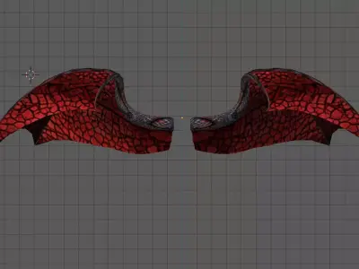  Wyvern Dragon Wings 3D model