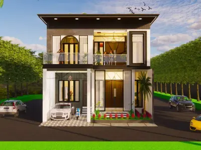 minimalis modern house  3D model