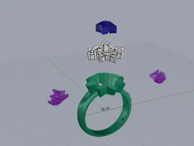 ring woman  3D print model 137