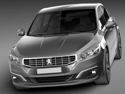 Peugeot 508 sedan 2015 3D model