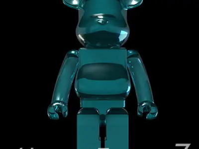 Blue Coolastic Bear Brick 3D model