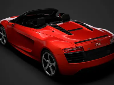 Audi R8 E Tron Spyder 2016 3D model