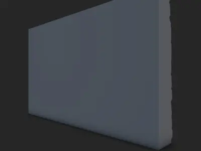 Salt-Weathered Stone Wall 3D model