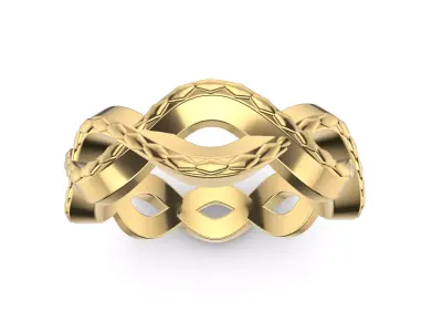 Textured Wavy Ring 3D print model