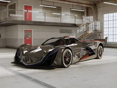 Mazda furai 2008 - Car Racing Low-poly 3D model