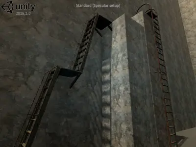 Rust ladders set Free low-poly 3D model