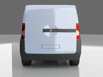 Low Poly Peugeot Bipper Free low-poly 3D model