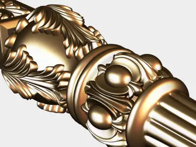 Carved decor for cnc 75 3D model