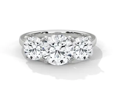 solitaire ring with detail images and 360 render videos 47 3D print model