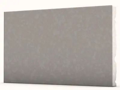 Stacked River Stone Wall Module 3D model