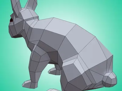 Rabbit Low Poly Low-poly 3D model