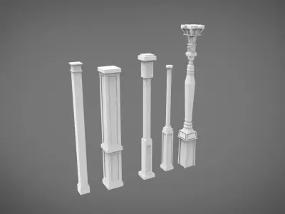 Pillar architecture 3D print model