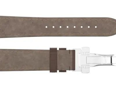 Strap watch Reptile brown PBR Low-poly 3D model