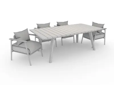 Dining Set 9 3D model