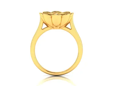 Stylish dital vintage ring  3D print model