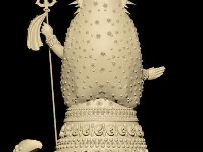 crocadile god matha devi gold silver 3D print model
