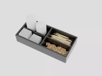 Take-away Coffee Station Organizer  Free 3D model
