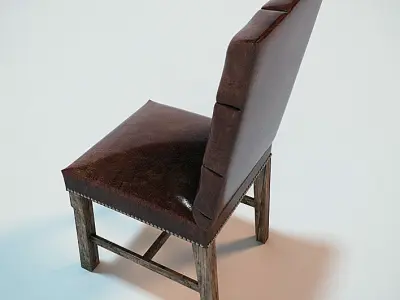 Traditional GAINBOROUGH leather chair 3D model