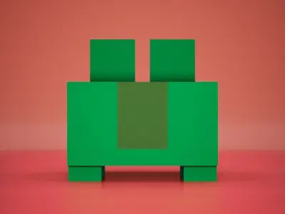 Voxel - Tree Frog Low-poly 3D model