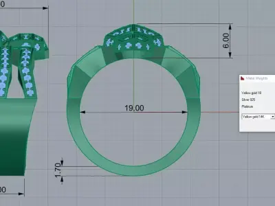 Spider Ring Brand Gold Silver Jewlery 3D print model