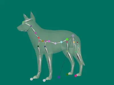 Belgian Malinois Low poly 3D model