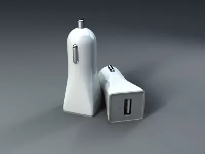 USB Power Adapter for Car 3D model