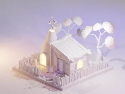 House 3D model paper Free 3D model