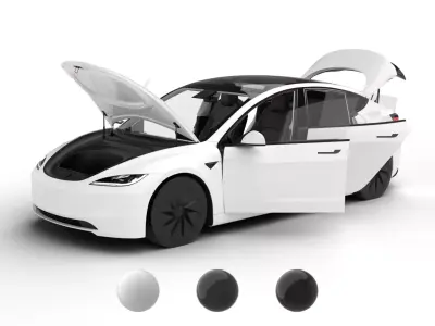 Tesla Model 3 Standard 2026 HQ 3d model 3D model