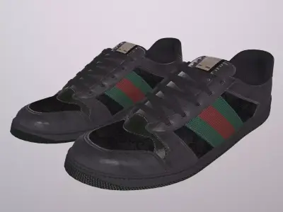 GUCCI SCREENER SHOES PBR Low-poly 3D model