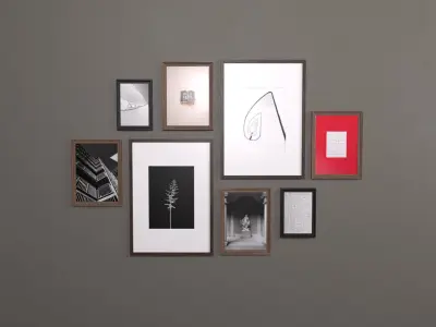 Picture Frames Low-poly 3D model