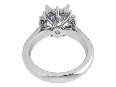 Round Halo Ring 3627 3D print model
