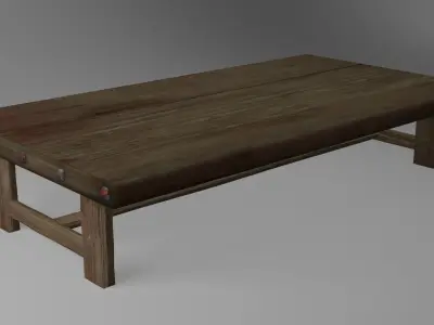 Medieval table Low-poly 3D model